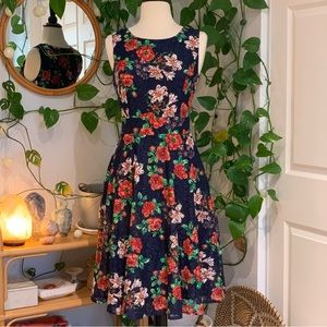 🌺Romantic Floral Lace A-Line Sleeveless Wedding Guest Date Night Formal Dress🌺